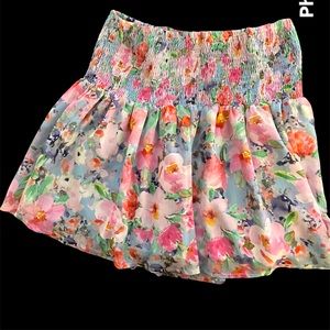 Floral summer skirt size L